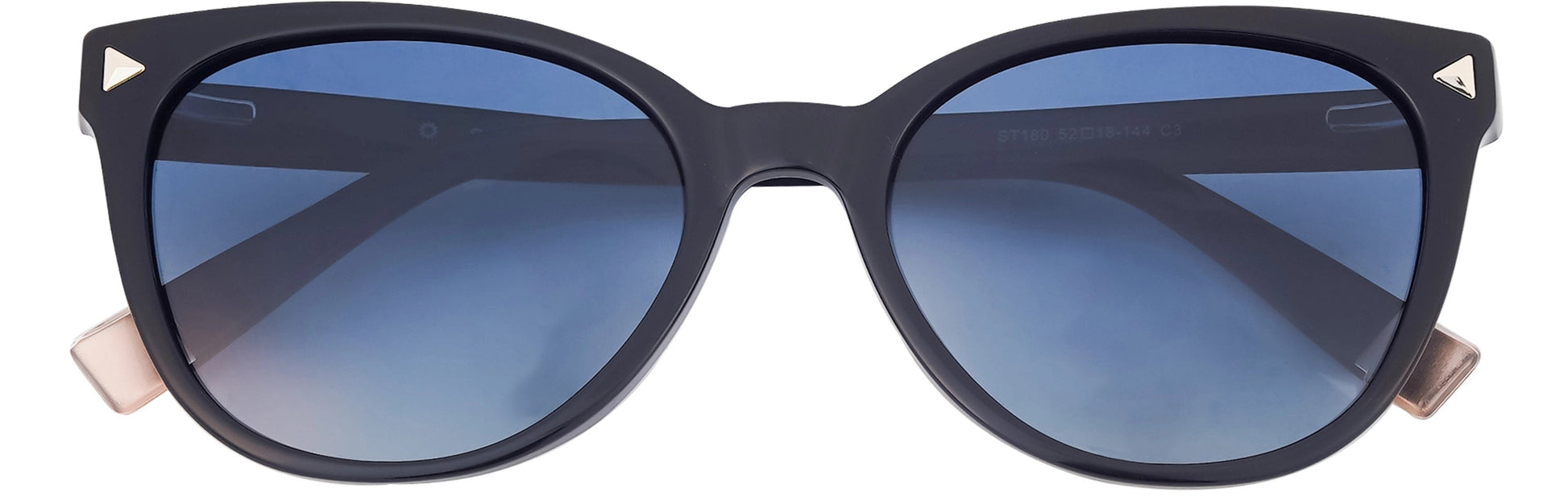 ST180 - C3 - Handmade Bio Acetate - Ebony Black - glassesbyahana.com