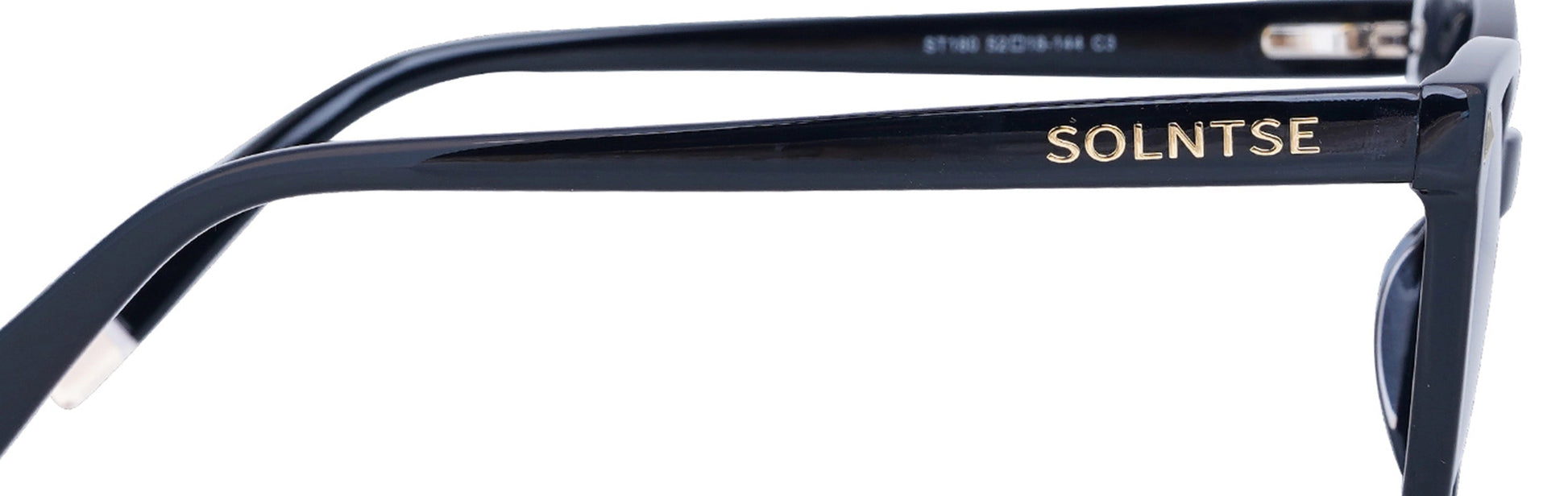 ST180 - C3 - Handmade Bio Acetate - Ebony Black - glassesbyahana.com