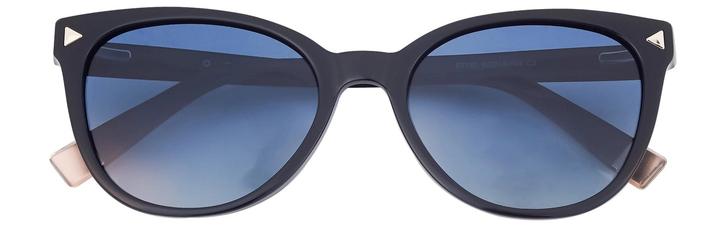 ST180 - C3 - Handmade Bio Acetate - Ebony Black - glassesbyahana.com