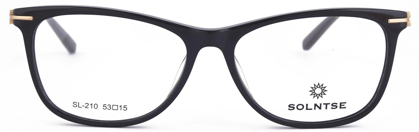 ST210 - C2 - Handmade Bio Acetate - Midnight Black - glassesbyahana.com
