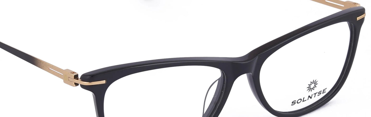ST210 - C2 - Handmade Bio Acetate - Midnight Black - glassesbyahana.com
