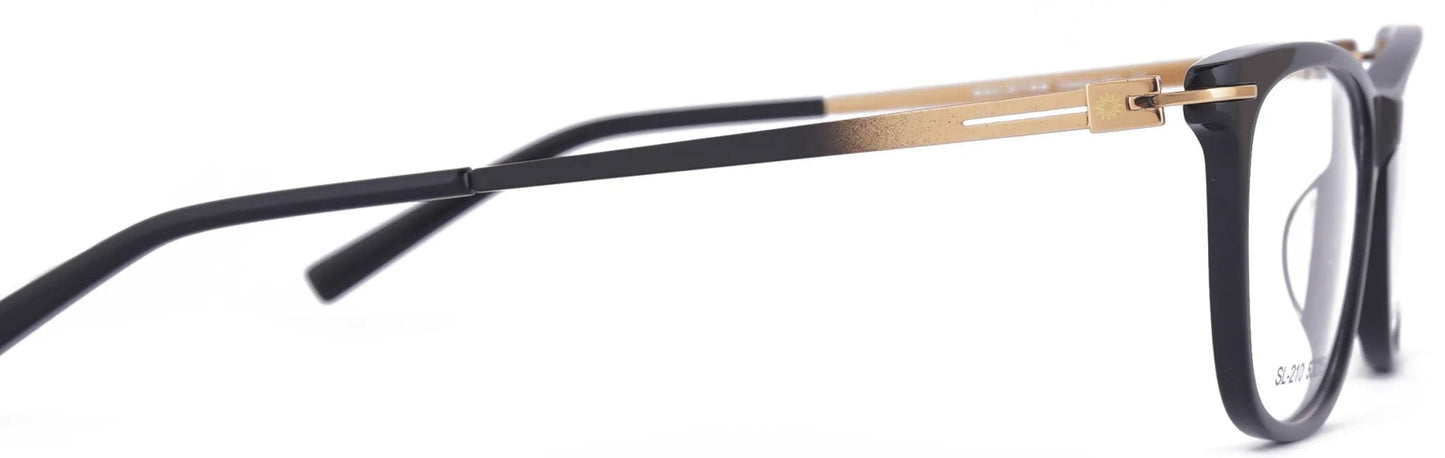 ST210 - C2 - Handmade Bio Acetate - Midnight Black - glassesbyahana.com