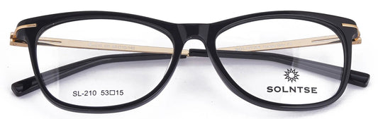 ST210 - C2 - Handmade Bio Acetate - Midnight Black - glassesbyahana.com