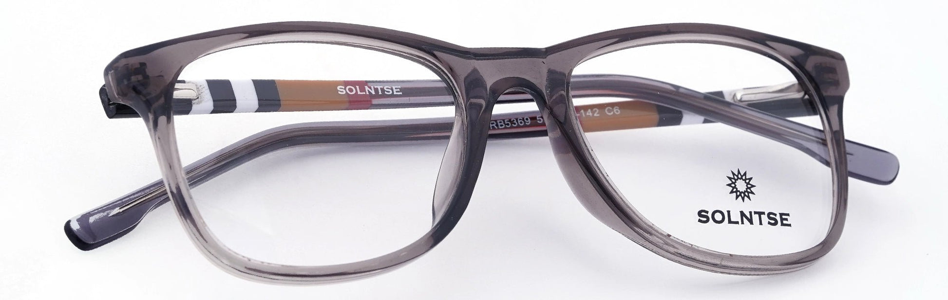 ST5369-C6-Handmade Mix Material-Clean Grey - glassesbyahana.com