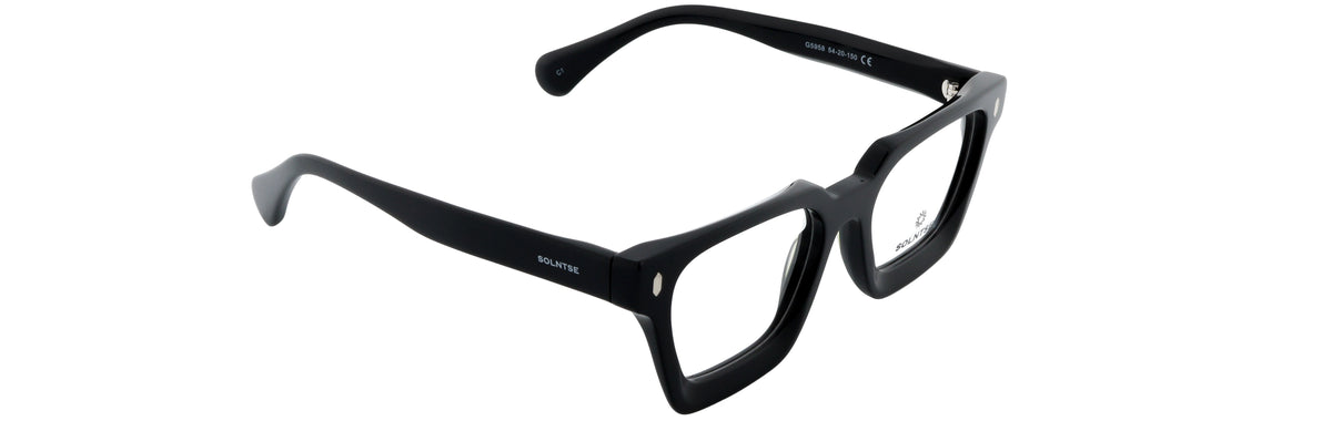 ST5959-C1-Handmade Bio Acetate-Midnight Black - glassesbyahana.com