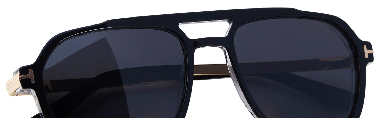 ST8701-C2-Handmade Bio Acetate-Eclipse Crystal Black - glassesbyahana.com