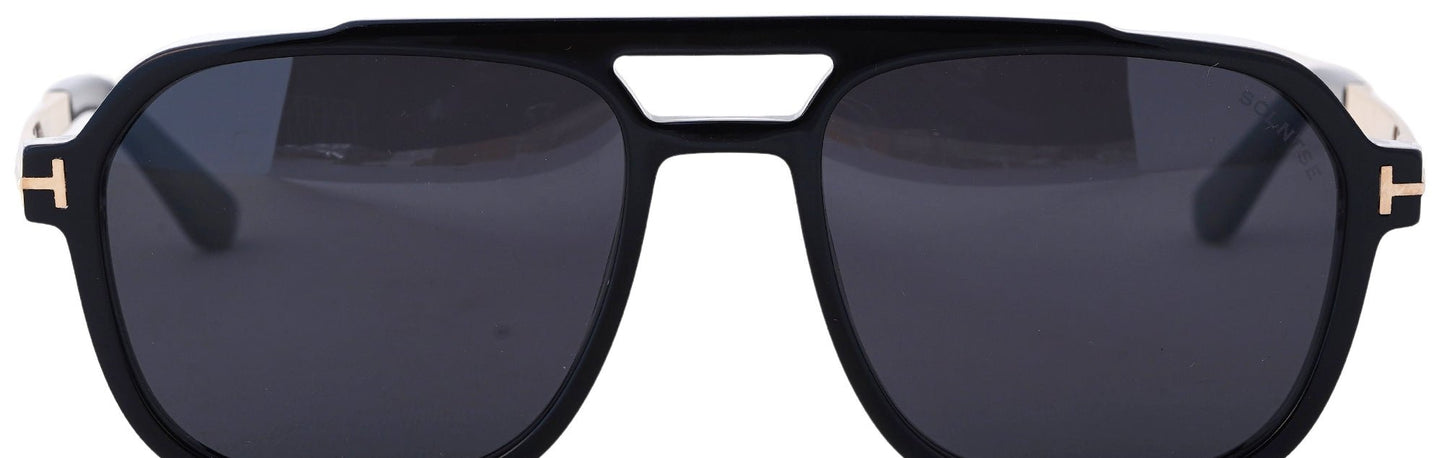 ST8701-C2-Handmade Bio Acetate-Eclipse Crystal Black - glassesbyahana.com