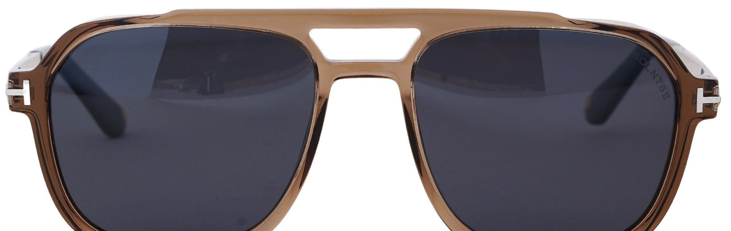 ST8701-C6-Handmade Bio Acetate-Smoked Champagne - glassesbyahana.com