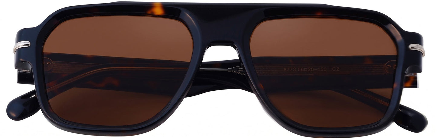 ST8773-C2-Handmade Bio Acetate-Midnight Havana - glassesbyahana.com