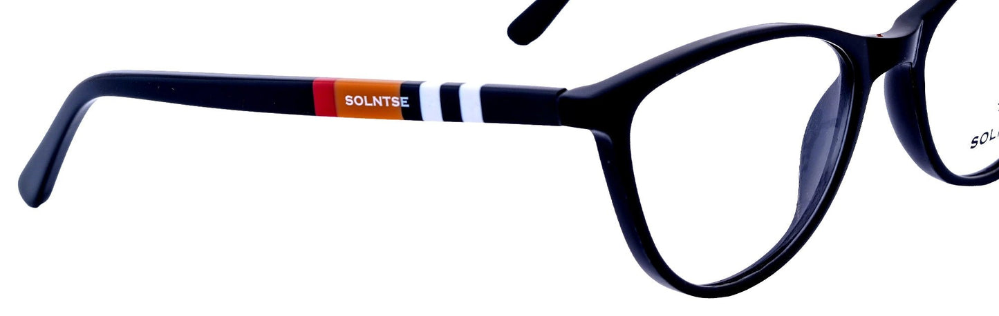 ST9025-C1-Handmade Mix Material-Midnight Black - glassesbyahana.com