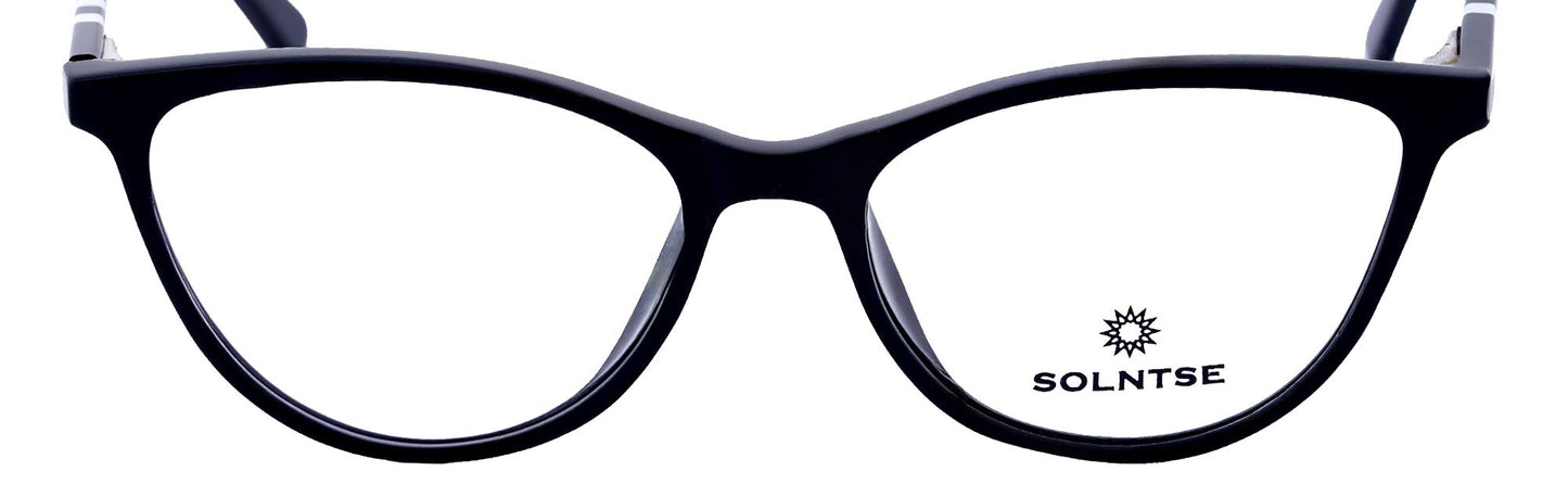 ST9025-C1-Handmade Mix Material-Midnight Black - glassesbyahana.com