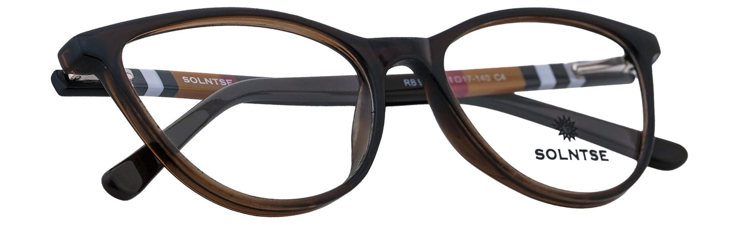 ST9025-C4-Handmade Mix Material-Havana Brown - glassesbyahana.com