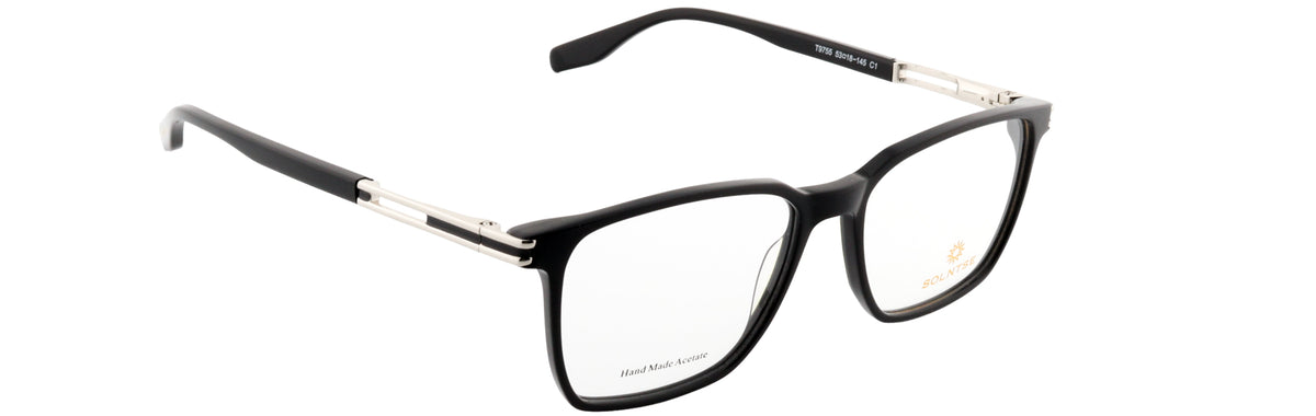 ST9755-C1-Handmade Bio Acetate-Midnight Black - glassesbyahana.com