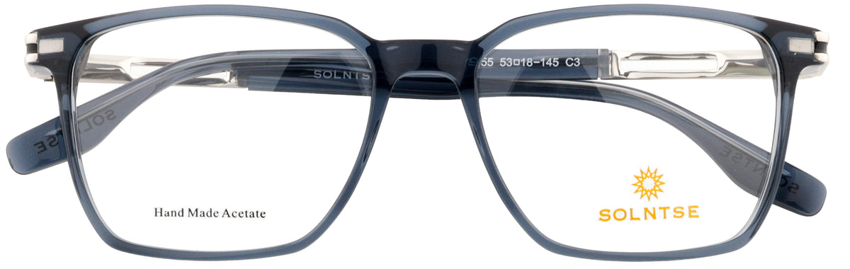 ST9755-C3-Handmade Bio Acetate-Translucent Blue - glassesbyahana.com