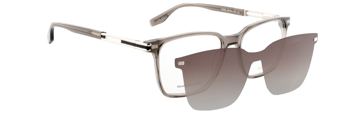 ST9755-C6-Handmade Bio Acetate-Translucent Grey - glassesbyahana.com
