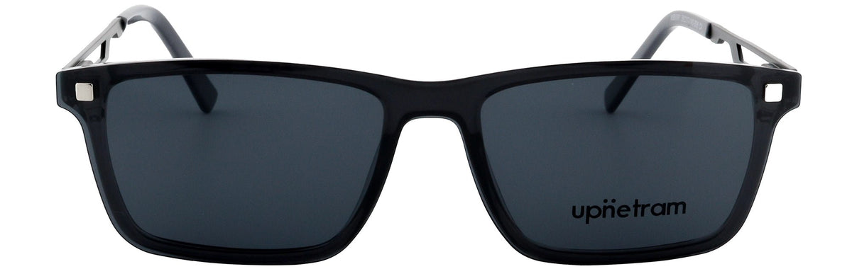 UP0081-C4-Handmade Mix Material-Crystal Smoke Grey - glassesbyahana.com