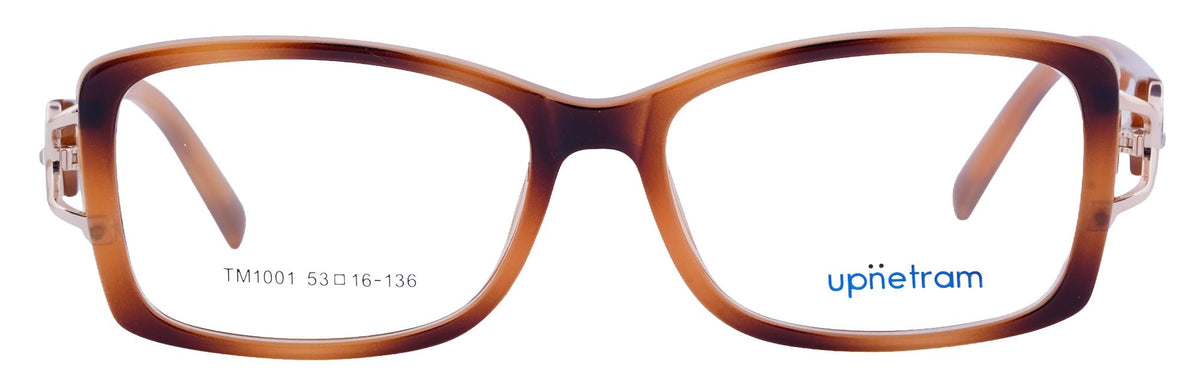 UP1001-C6-Handmade Mix Material-Havana Brown - glassesbyahana.com