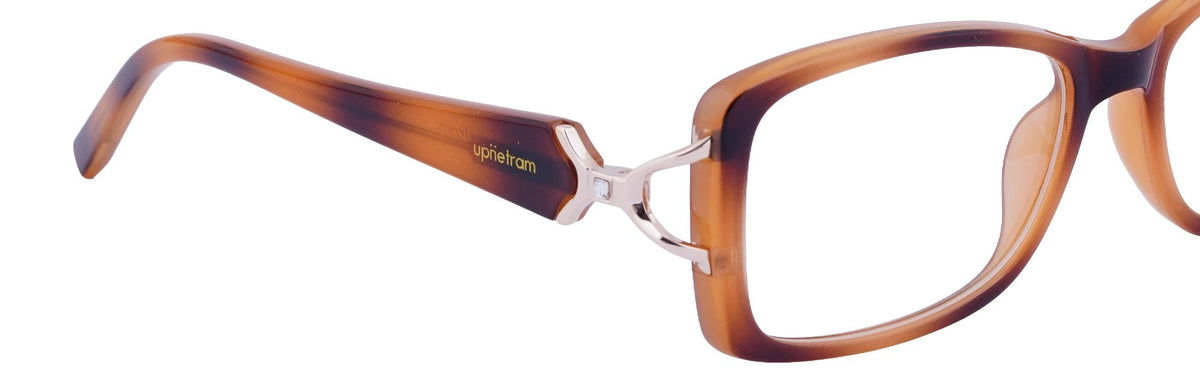 UP1001-C6-Handmade Mix Material-Havana Brown - glassesbyahana.com