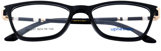 UP1017-C1-Handmade Mix Material-Midnight Black - glassesbyahana.com