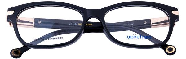UP1029-C1-Handmade Mix Material-Midnight Black - glassesbyahana.com
