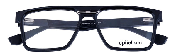 UP1255906-C1-Handmade Mix Material-Midnight Black - glassesbyahana.com