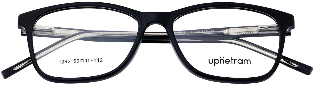 UP1362-C1-Handmade Mix Material-Midnight Black - glassesbyahana.com