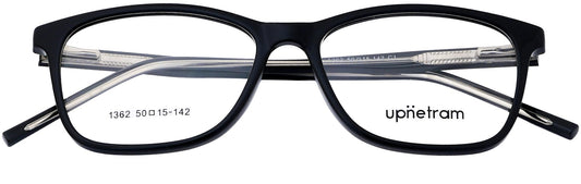 UP1362-C1-Handmade Mix Material-Midnight Black - glassesbyahana.com