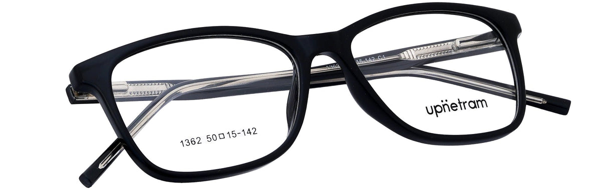 UP1362-C1-Handmade Mix Material-Midnight Black - glassesbyahana.com