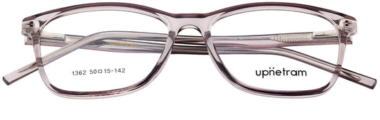 UP1362-C2-Handmade Mix Material-Transparent Grey - glassesbyahana.com