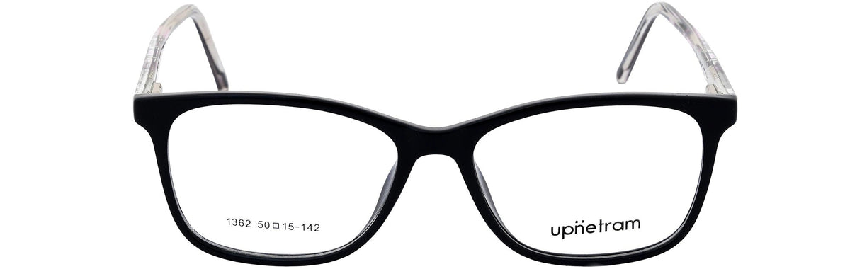 UP1362-C6-Handmade Mix Material-Black Floral - glassesbyahana.com