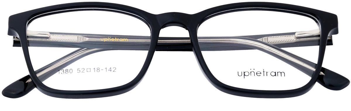 UP1380-C1-Handmade Mix Material-Midnight Black - glassesbyahana.com