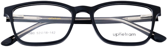 UP1380-C1-Handmade Mix Material-Midnight Black - glassesbyahana.com
