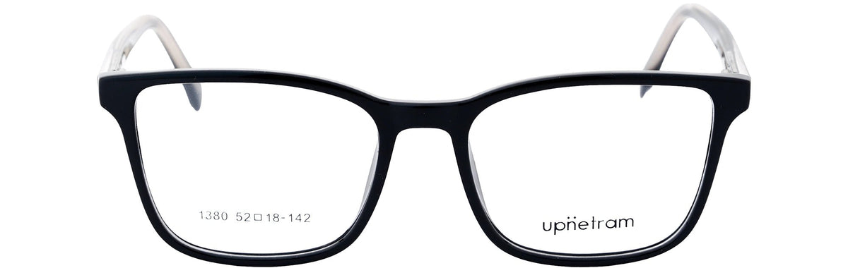 UP1380-C1-Handmade Mix Material-Midnight Black - glassesbyahana.com