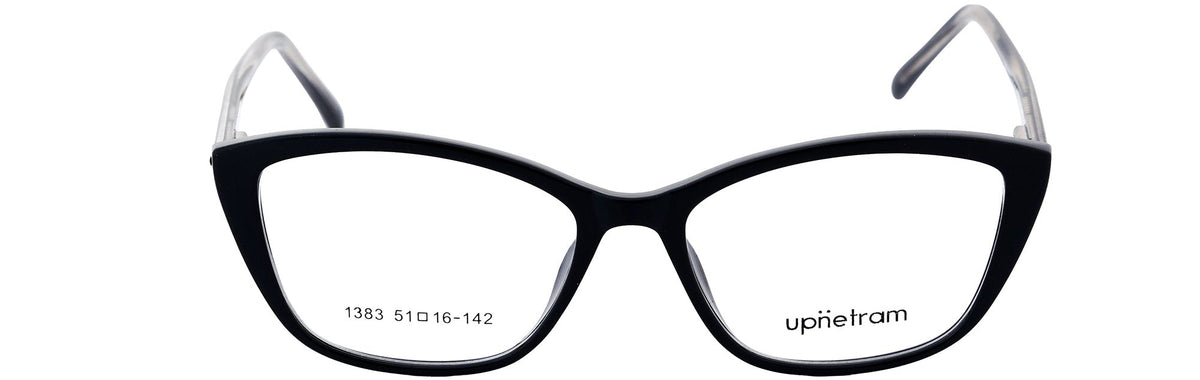 UP1383-C1-Handmade Mix Material-Midnight Black - glassesbyahana.com