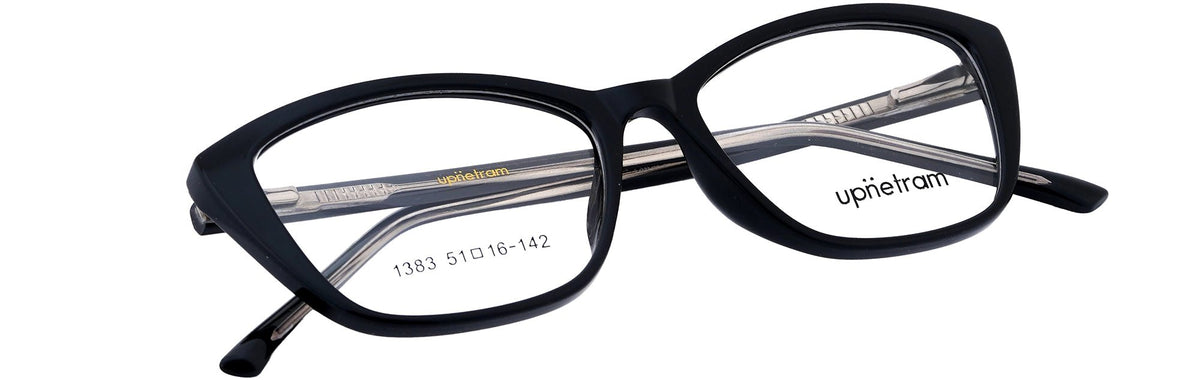 UP1383-C1-Handmade Mix Material-Midnight Black - glassesbyahana.com