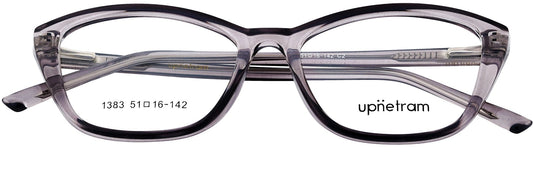 UP1383-C2-Handmade Mix Material-Crystal Grey - glassesbyahana.com