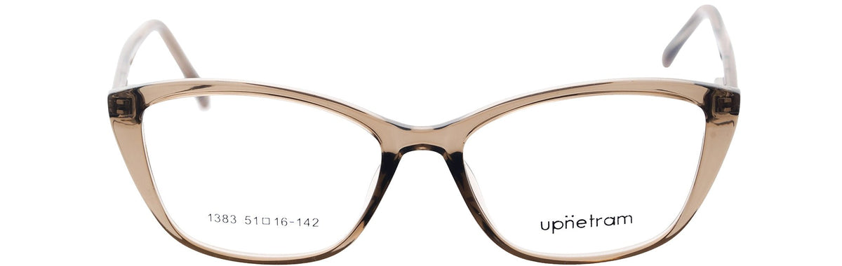 UP1383-C4-Handmade Mix Material-Crystal Brown - glassesbyahana.com