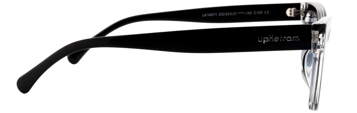 UP14071-C5-Handmade Bio Acetate-Translucent Black - glassesbyahana.com