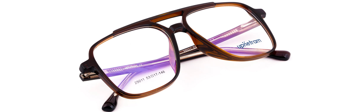 UP25011-C2-Handmade Mix Material -havana Brown - glassesbyahana.com