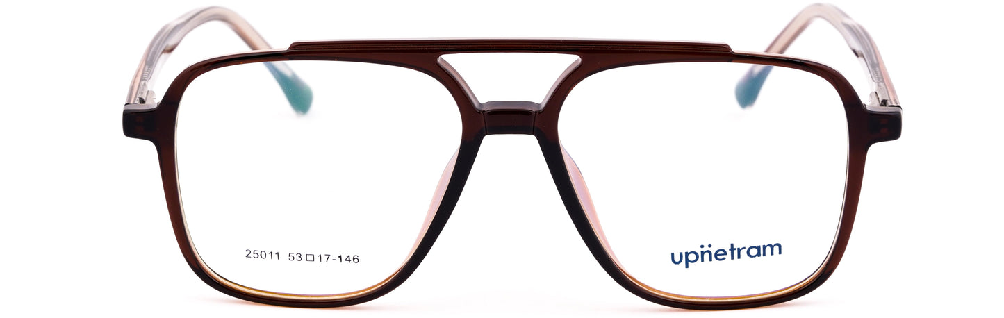 UP25011-C2-Handmade Mix Material -havana Brown - glassesbyahana.com