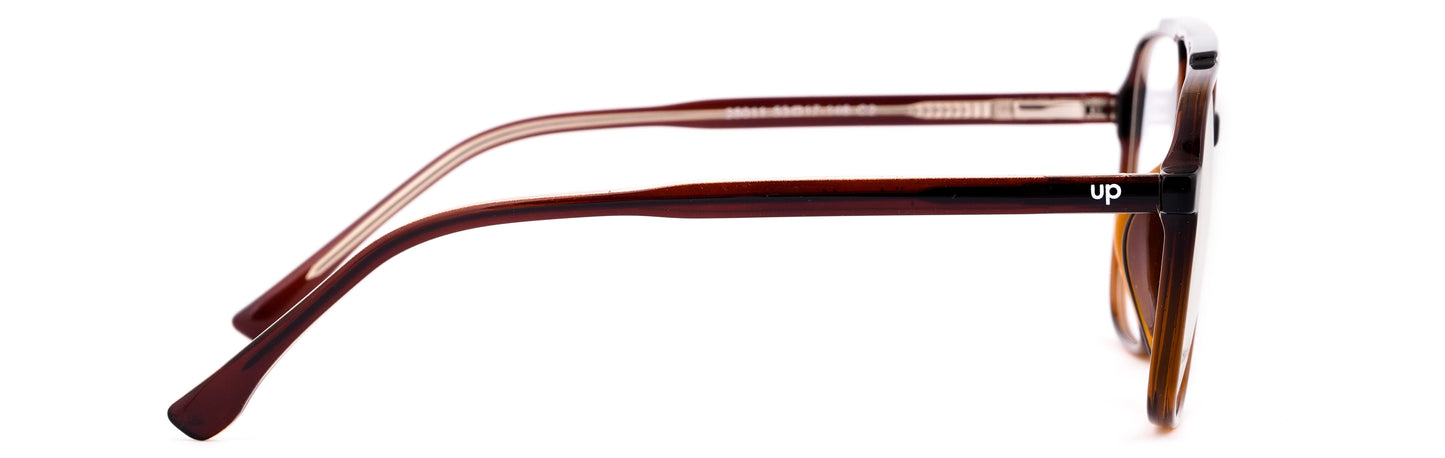 UP25011-C2-Handmade Mix Material -havana Brown - glassesbyahana.com