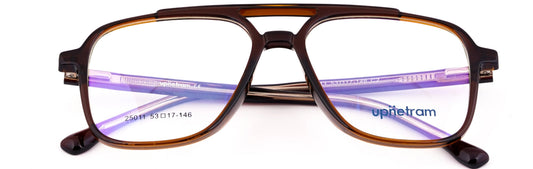 UP25011-C2-Handmade Mix Material -havana Brown - glassesbyahana.com