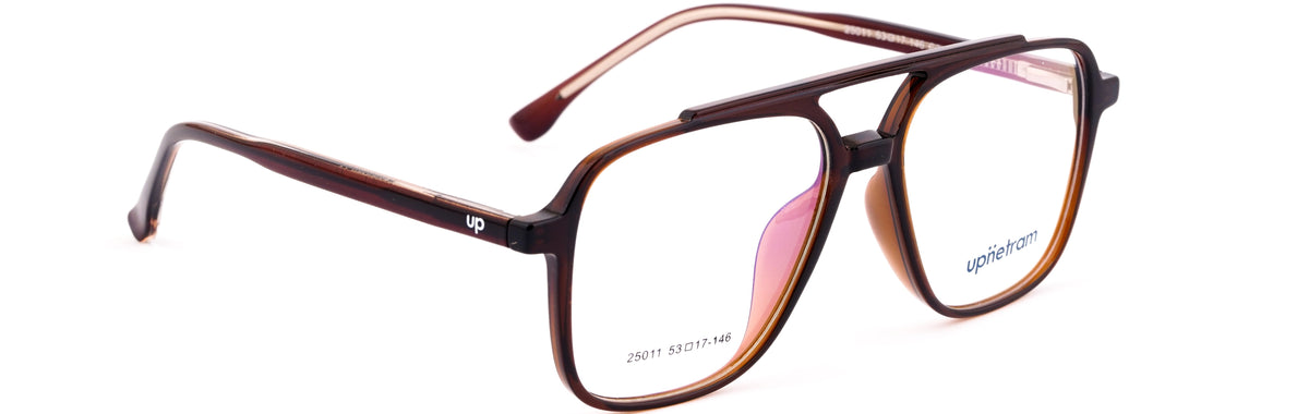UP25011-C2-Handmade Mix Material -havana Brown - glassesbyahana.com