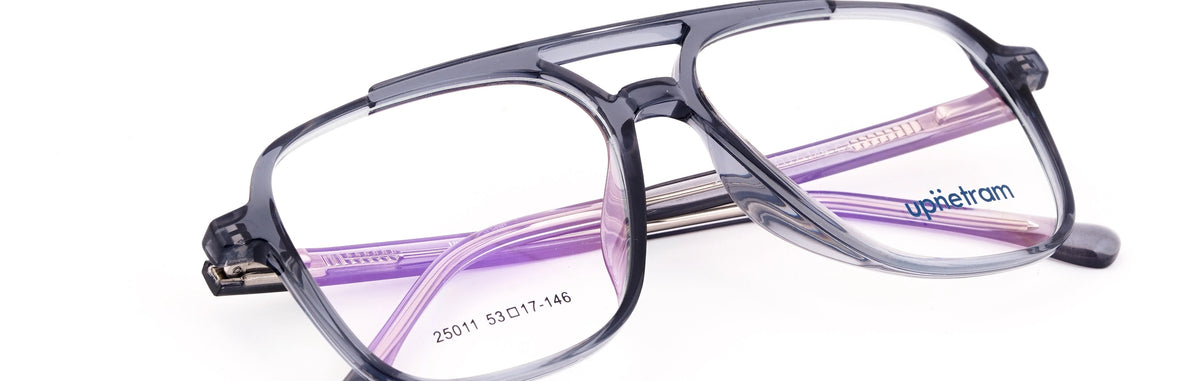 UP25011-C3-Handmade Mix Material -Slate Grey - glassesbyahana.com