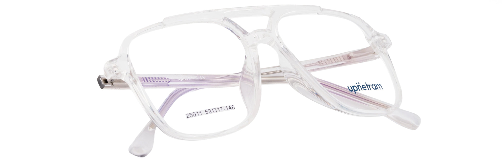 UP25011-C4-Handmade Mix Material - Crystal Clear - glassesbyahana.com