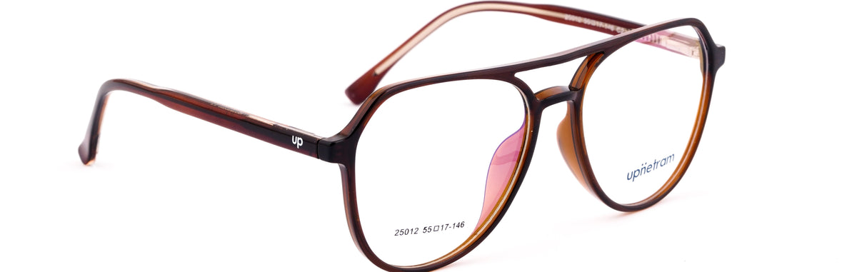 UP25012-C2-Handmade Mix Material-Havana Brown - glassesbyahana.com