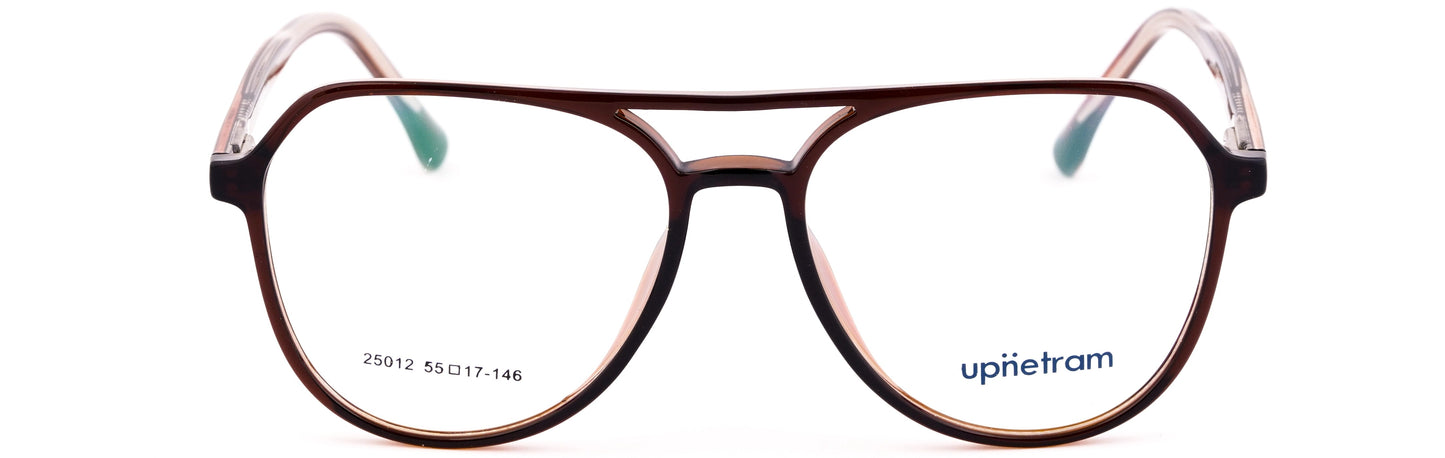 UP25012-C2-Handmade Mix Material-Havana Brown - glassesbyahana.com