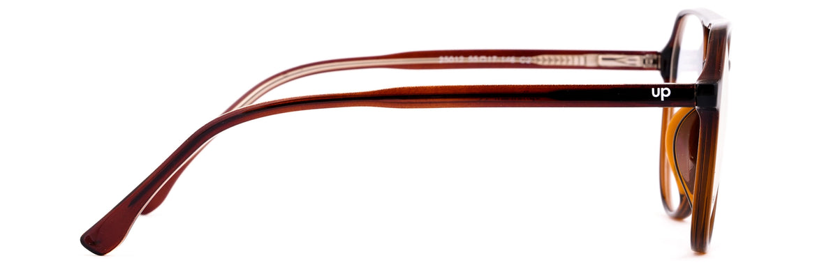 UP25012-C2-Handmade Mix Material-Havana Brown - glassesbyahana.com