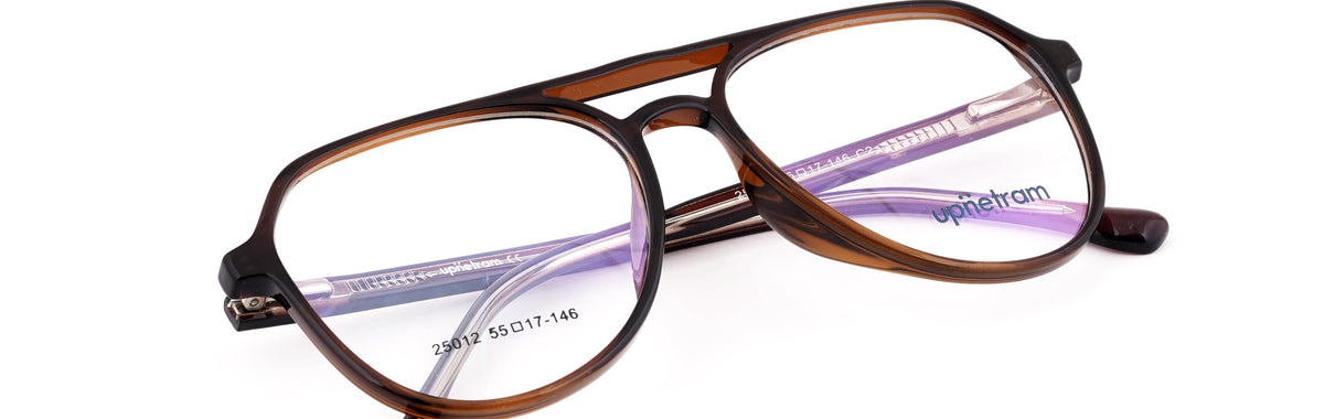 UP25012-C2-Handmade Mix Material-Havana Brown - glassesbyahana.com