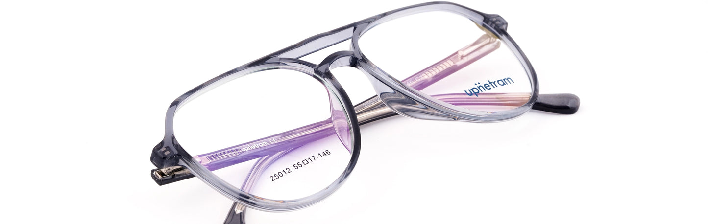 UP25012-C3-Handmade Mix Material-Slate Grey - glassesbyahana.com